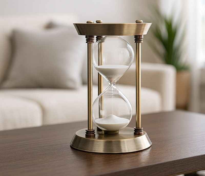 Image 1 for Z-RA-160 Vintage Glass Hourglass Timer,Sand Clock Sandglass,Empty Self-Loading Sand Determines