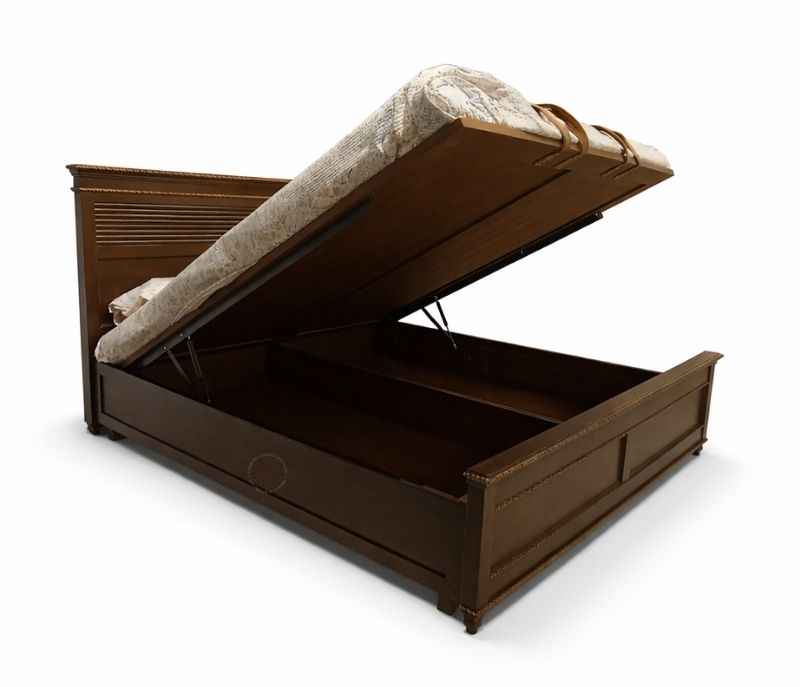 Image 9 for Chestnut King Sized Bed with Hydraulic Bed Box (WF)