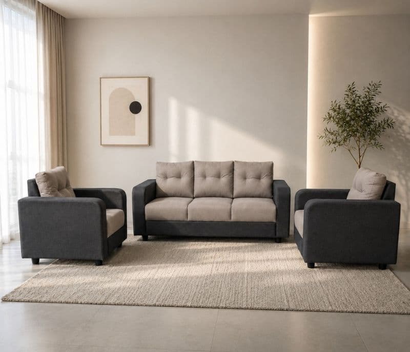Zambia Sofa 3+1+1 Seater Solid Neem Wood (ZAM) (OWD)