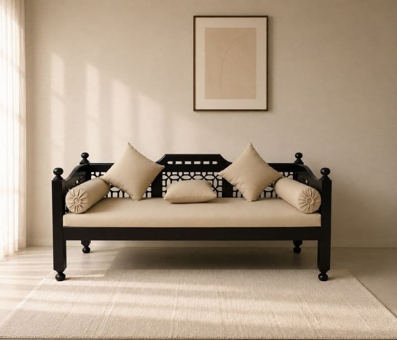 Queen Diwan Solid Rubber Wood (ZAM) (OWD)