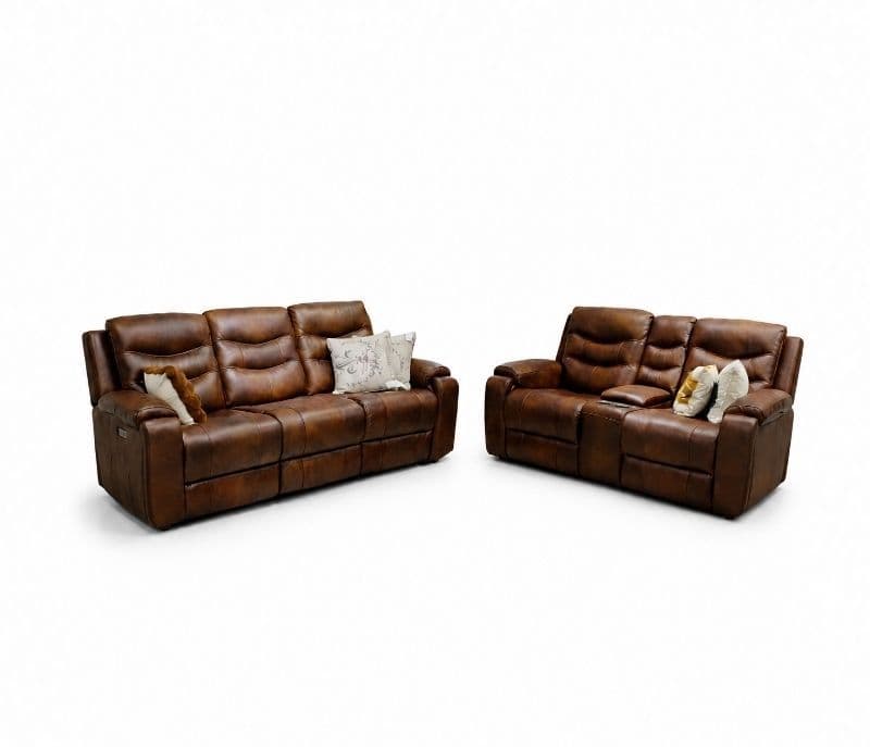 Image 3 for U70731HM Manva 3MR+2MR+ Power Recliner Leather Fabric