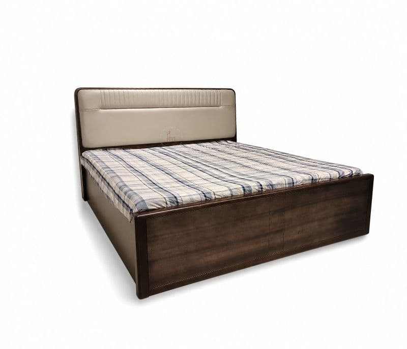Image 11 for 2515 King Bed With Hydraulic Storage And Leatherette With Rubber Wood (BSK)