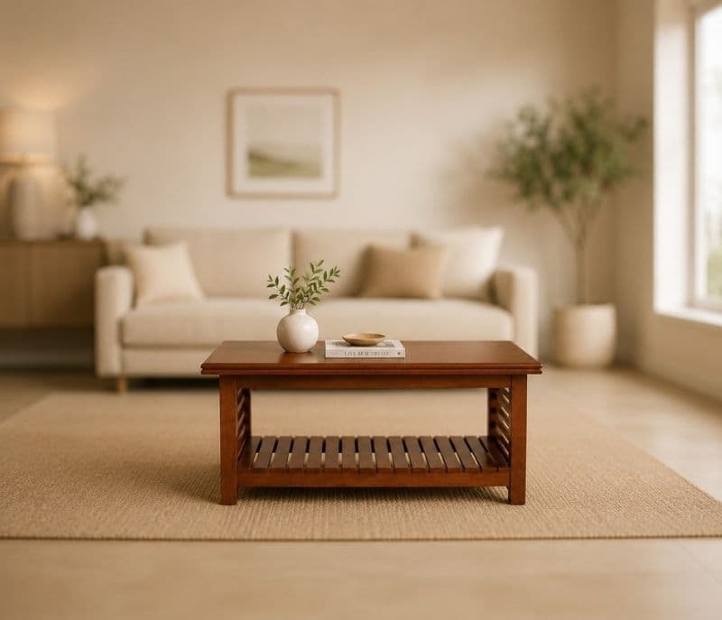 Image 1 for Claire Center Table Solid Rubber Wood (ZAM) (OWD)