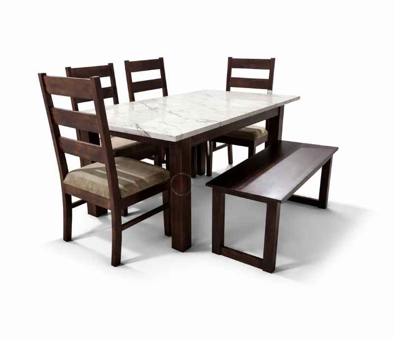 Image 3 for Dim Dining Set 1+4+Bench Seater (BWD)(BTM)