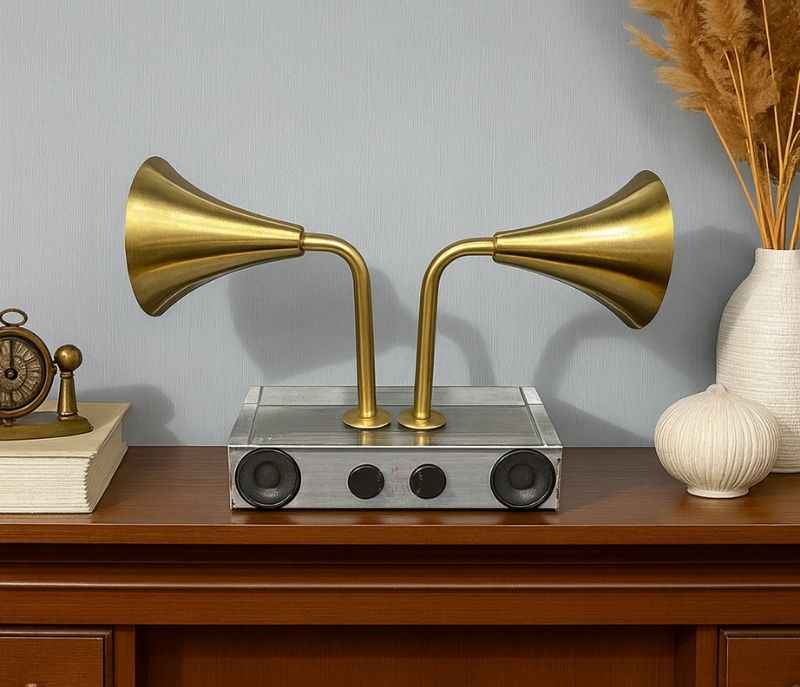 Image 1 for HSH-29 Twin Horn Vintage Gramophone