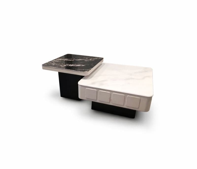 Image 4 for Centre Table B 801 Marble Top Wood Base With Drawer Storage