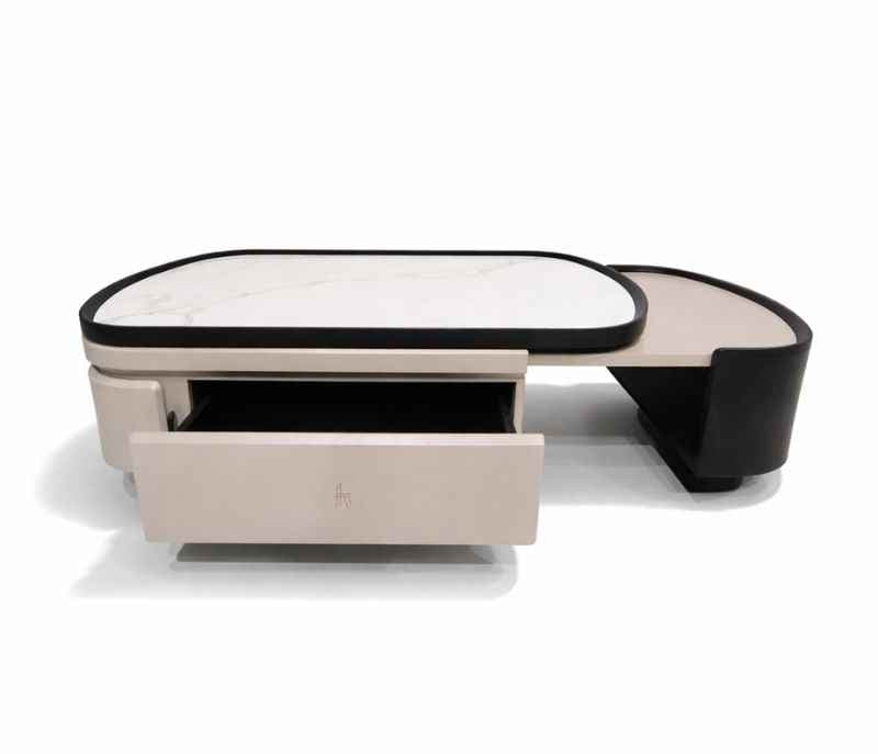 Image 2 for 5852 Centre Table Ceramic Top With Storage Drawers