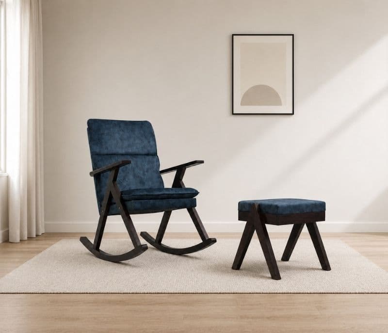 Relax Rocking Chair Solid Rubber Wood (ZAM) (OWD)