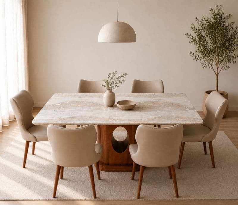 Image 1 for Imported Dining Set-699 SY43 1+6 Seater (BTM)(HYD)