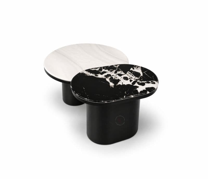 Image 2 for Centre Table CJ 280 1+1 Marble Top With Ash Wood Base
