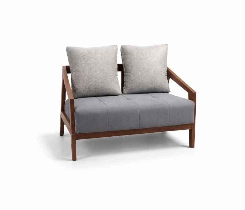 Image 6 for Ghana Teak 3+2+1 Seater Sofa Suede Fabric (EC)(HYD)(BWD)(KORA)(BTM)