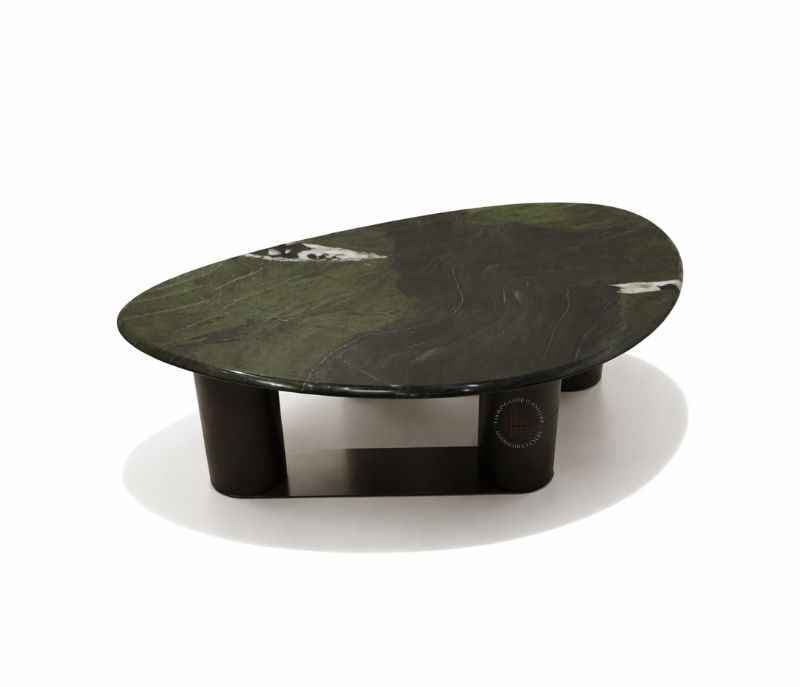 Image 2 for 352 Centre Table With Puffy Marble Top And Wood Base (HYD)
