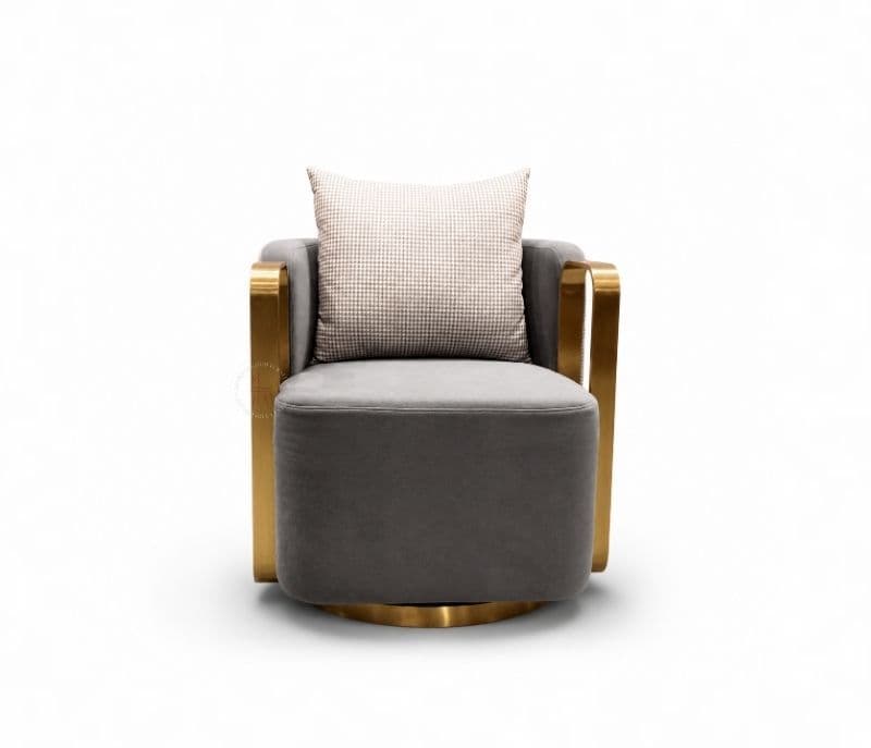 Image 3 for Frendi Revolving Chair Velvet Fabric (CP OTD)
