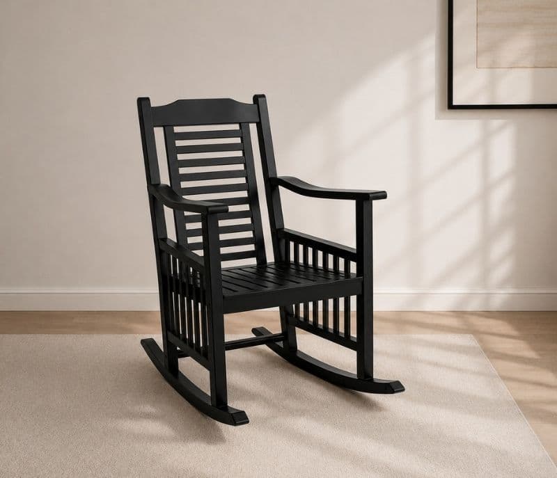 Rocking Chair Solid Rubber Wood (ZAM) (OWD)