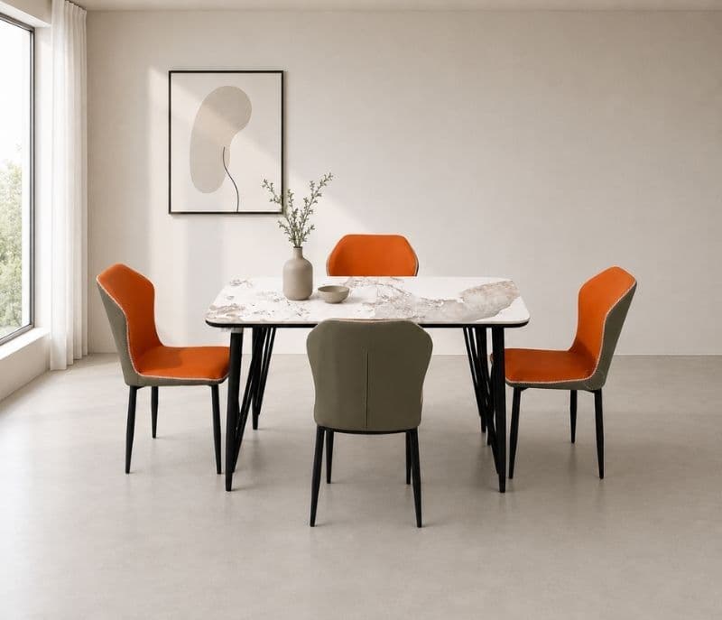 Imported Dining Set-P130 Pandora-Ceramic Top Table/808 Chair