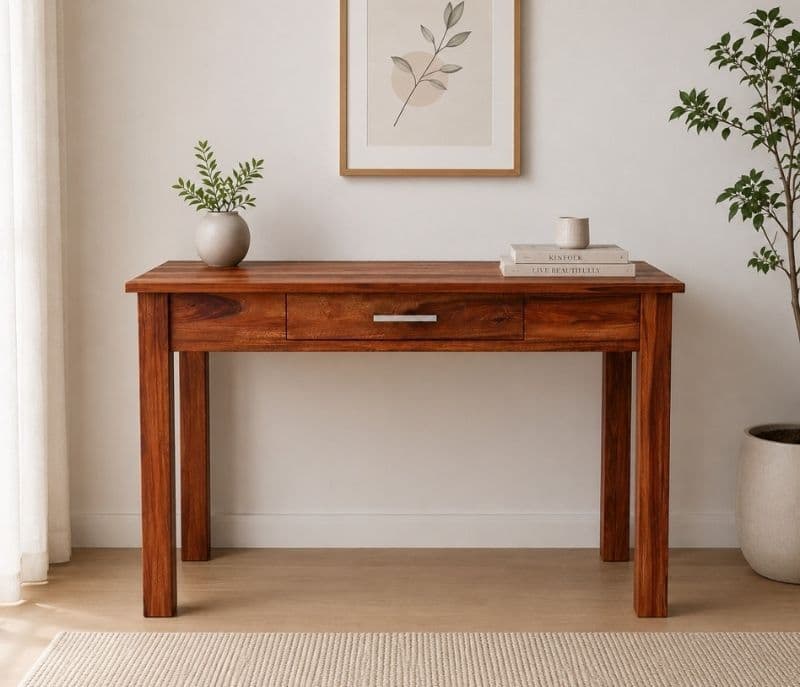 Studora Study Table Solid Sheesham Wood (Honey Finish) (SCV_PKU)