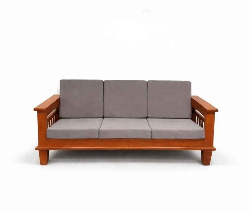 Image 5 for Wooden Sofa 3+1+1+Center Table Jute Fabric(BTM OTD)