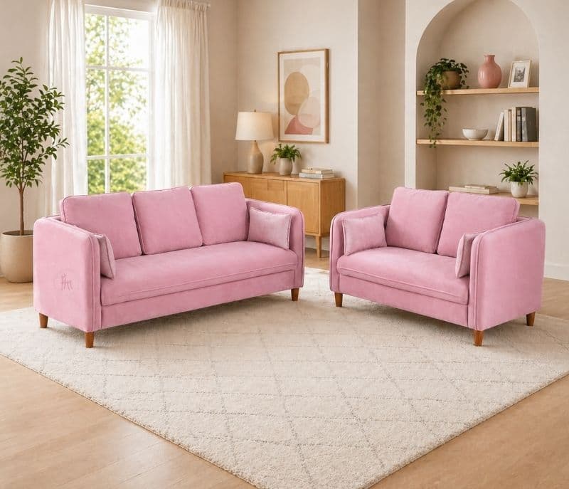 Image 5 for Easy Living Sofa 3+2 Seater Velvet Fabric (WH)