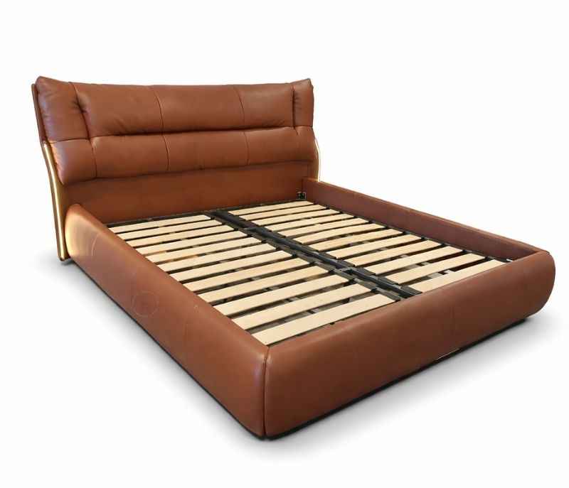 Image 6 for 2512 Queen Size Without Storage eather Cot With Pine Wood Frames (WH)