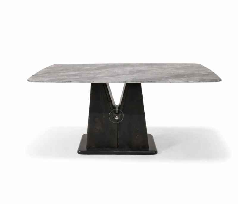 Image 9 for 861-1 6 Seater Marble Dining Set with Premium Leatherette Upholstery (WH)