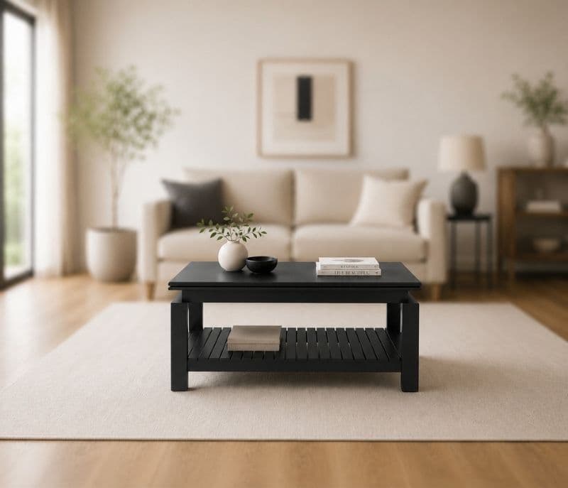 Image 1 for Glanza Center Table Solid Rubber Wood (ZAM) (OWD)