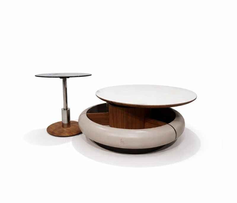 Image 2 for 2370 Centre Table Marble Top and down wood base (HYD)