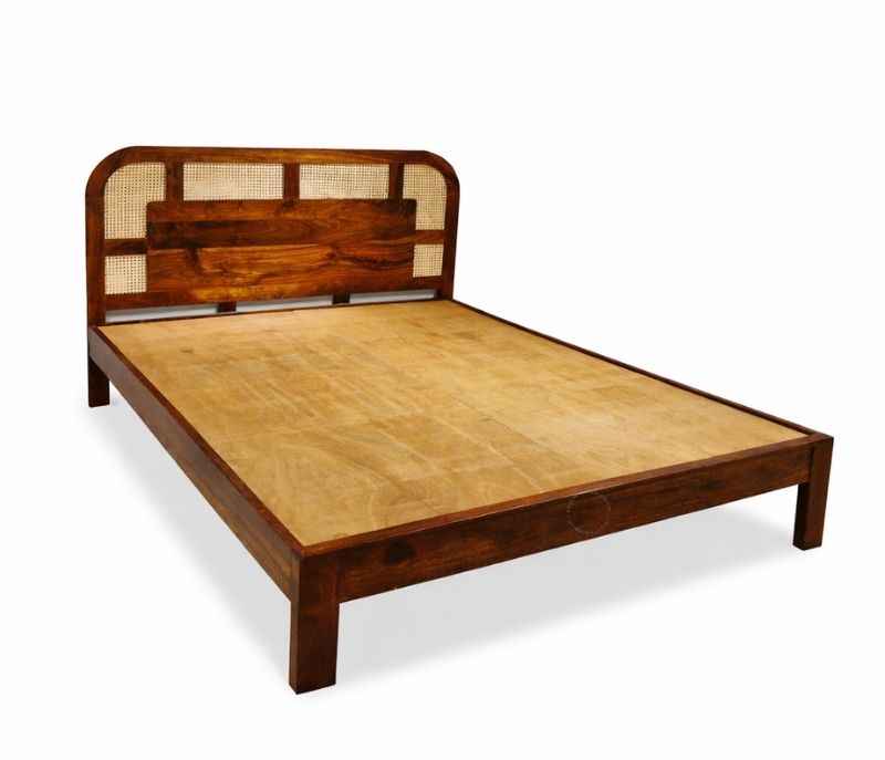 Image 7 for Surano King Sized Bed Without Storage (Solid Sheesham Wood, Brown) (HYD)(KORA)