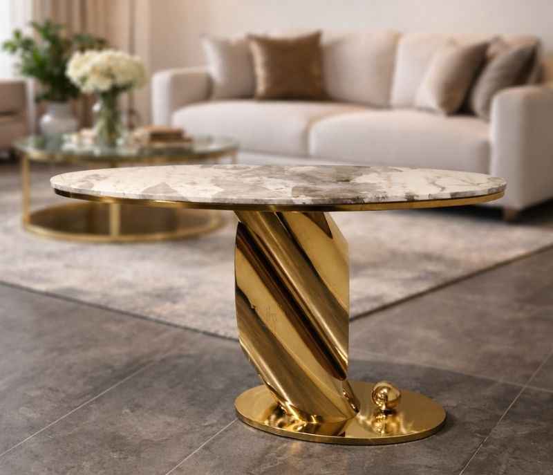 Image 1 for X-06 Console Table Marble Top (HYD OTD)