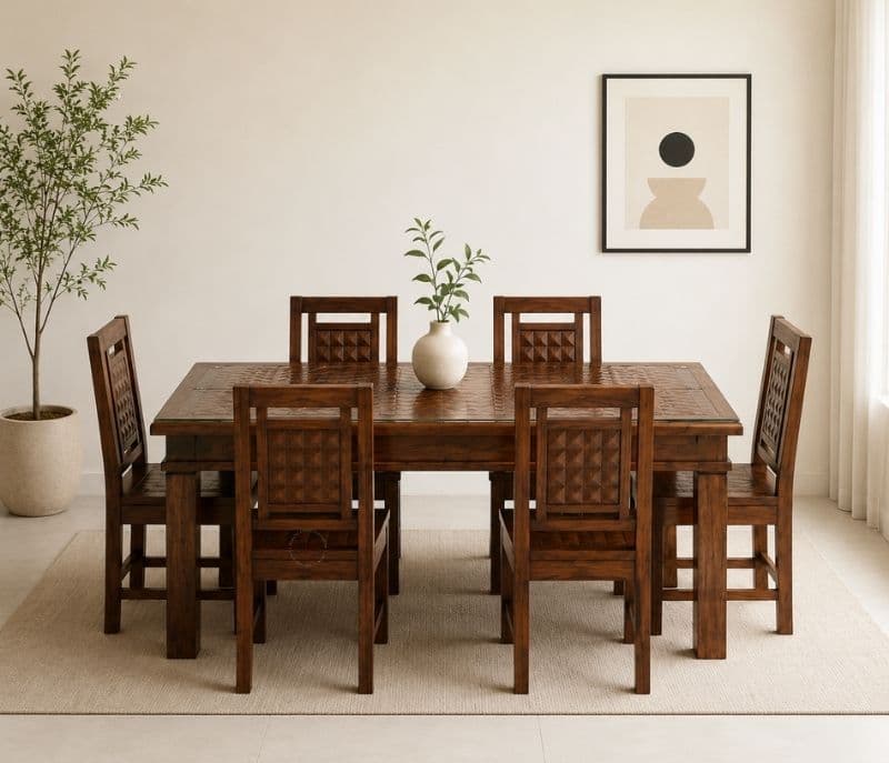 Image 1 for Diamond Solid Sheesham Wood Dining Set (SCV_PKU)
