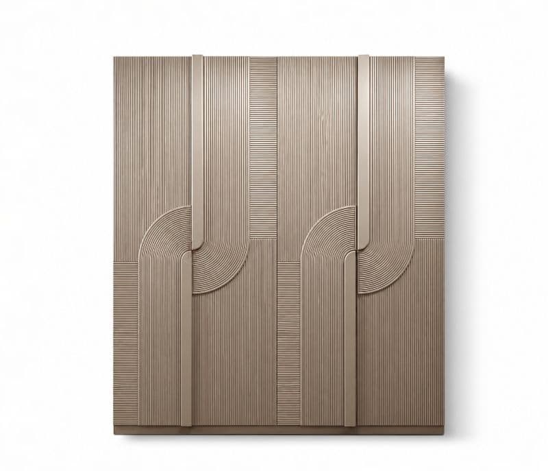 Image 3 for 21004 Bedroom Set King Size Hydraulic Bed 2 Bed Side Tables & Wardrobe (WF)