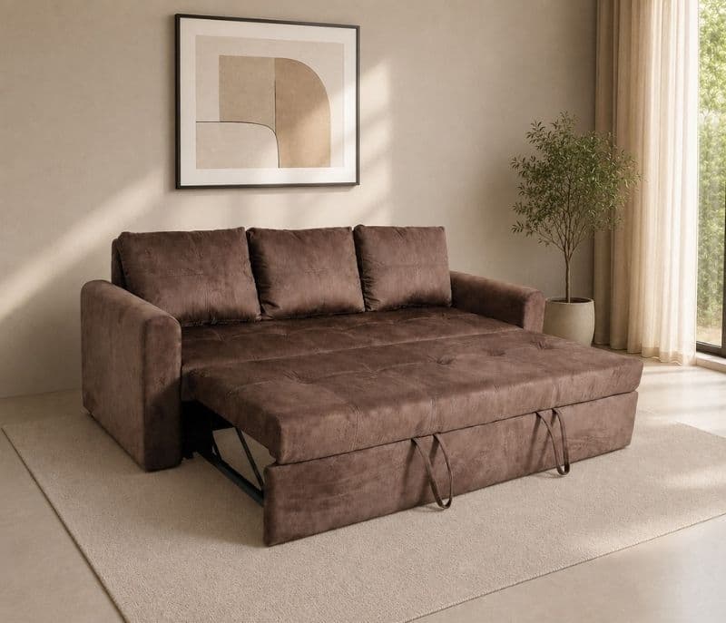 Image 1 for Carprese 3 Seater Sofa Cum Bed Solid Neem Wood (ZAM) (OWD)