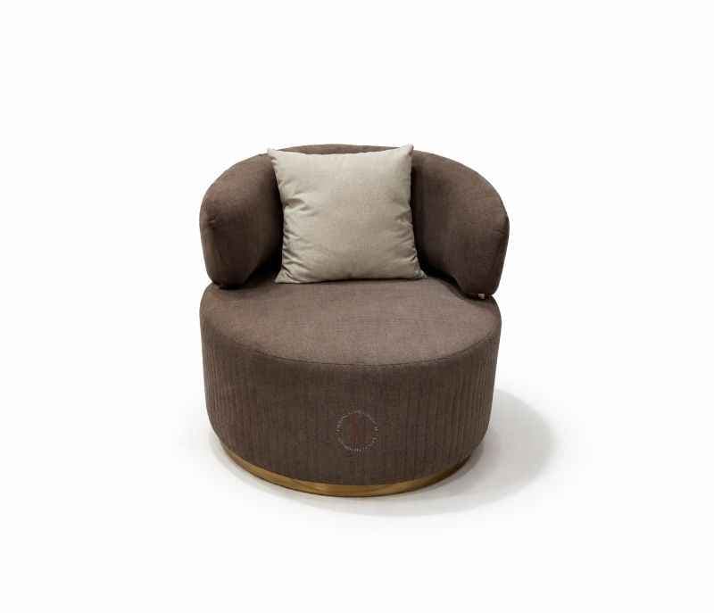 Image 7 for Westin Sofa 3+2+2+1+1 Seater Miranda Wood Frames And Down PVD Gold Belt Fabric Upholstery