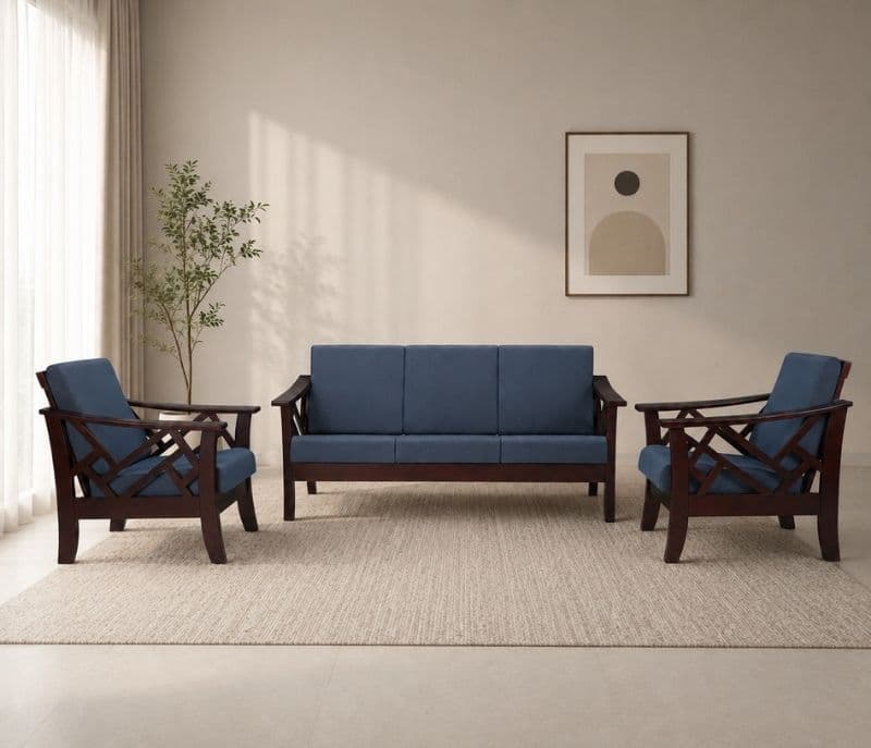 Oscar Sofa 3+1+1 Seater Solid Rubber Wood (ZAM) (OWD)