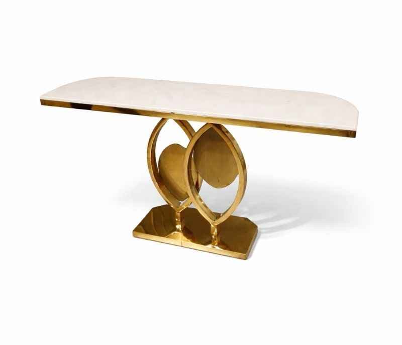 Image 3 for Console 54 Marble Top PVD Gold Base (HYD)