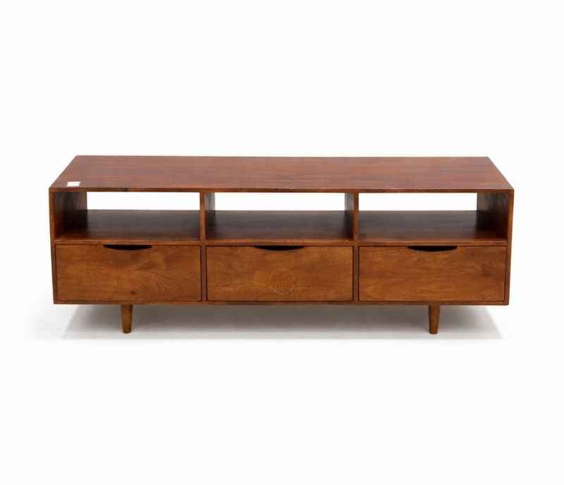 Image 2 for TV unit Sheesham Wood With 3 Drawers (SKN)