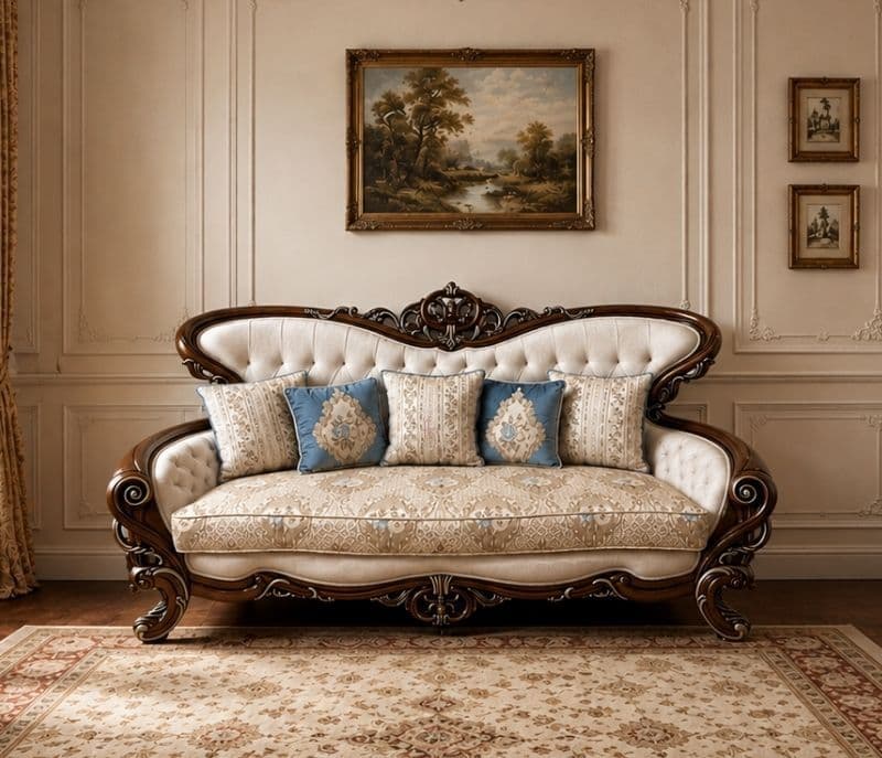 Carving Persian Sofa Set 3+2+2+CT Seater (OWD)