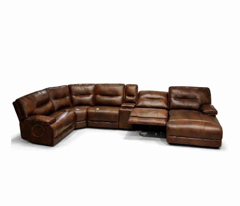 Image 4 for UX70048HM Laf PWR+Corner 1/4+ Armless PWR Recliner+ Armless Chair+RAF Push Back Chaise W/PHR+Staright Console +Armless Chair Body Touch Leather(EC)(CP)