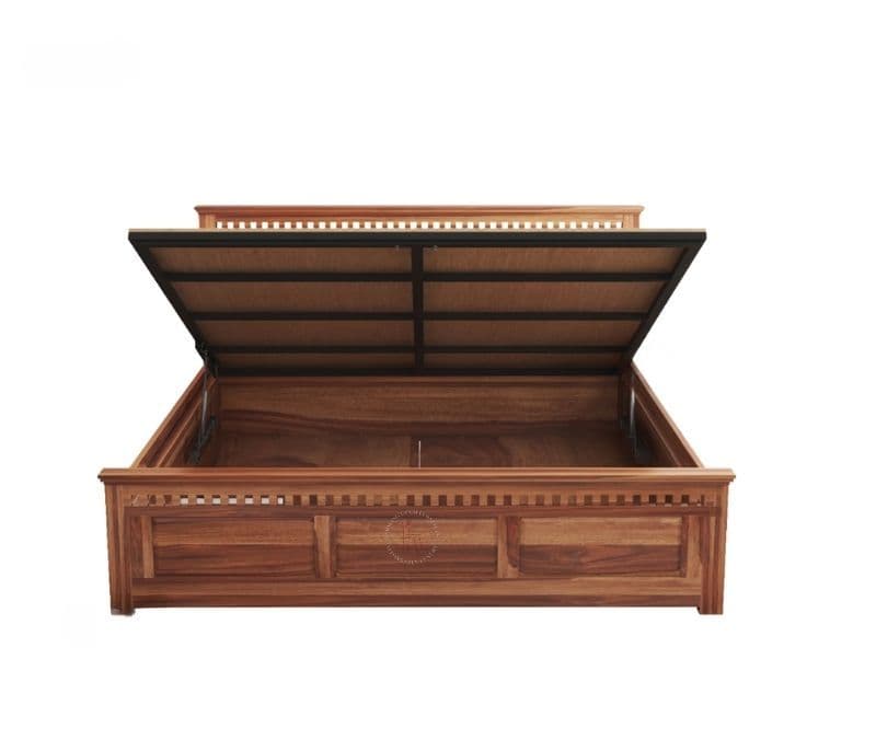 Image 8 for Adolph Sheesham Hydraulic Storage Premium Solid Sheesham Wood Honey Finish (SCV _PKU)
