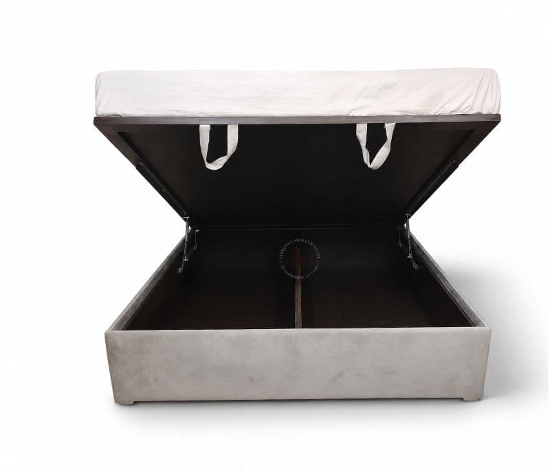 Image 6 for Lux King Bed With Hydraulic Storage Neem Wood (BSK)
