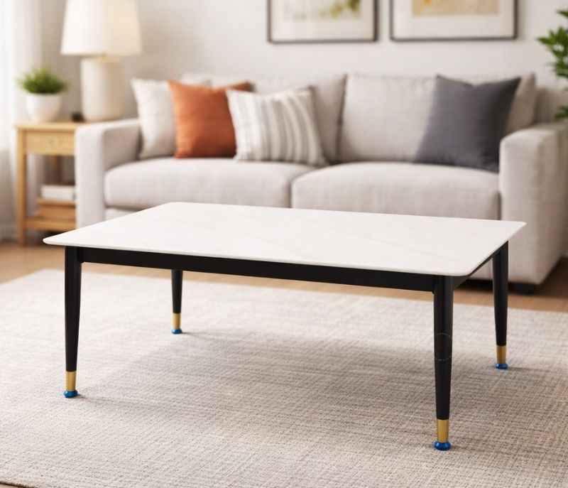 Image 1 for D128 Coffee Table Ceramic Top And Metal Legs (HYD)(SKN)(BTM)