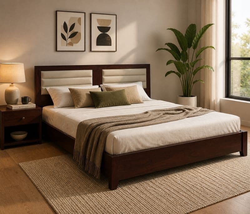 Image 2 for Danbury-KB King Size Bed Without Storage Sheesham Wood (WH OTD)