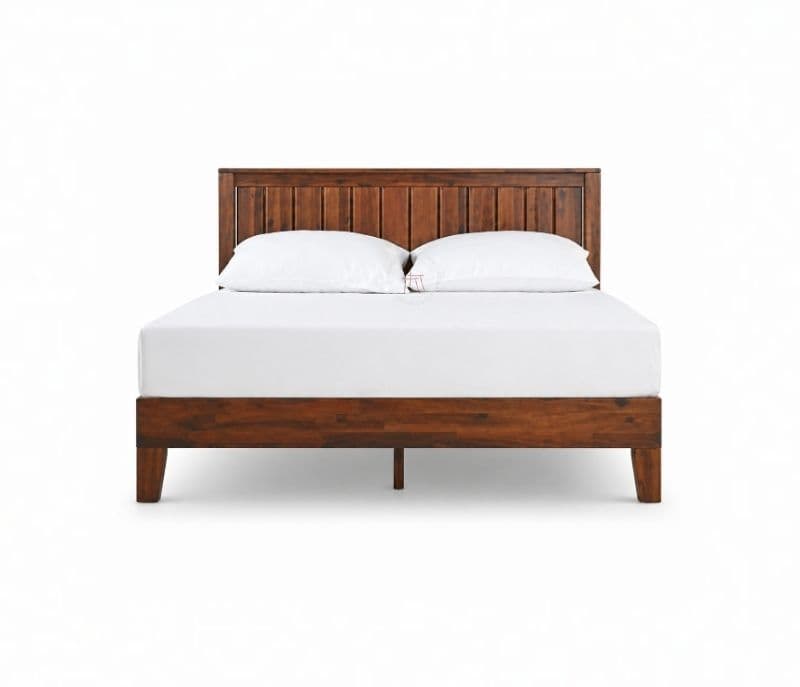 Image 6 for Zinus Sheesham Cot Premium Solid Sheesham Wood Queen Size Without Storage Wood Honey Finish (SCV _PKU)