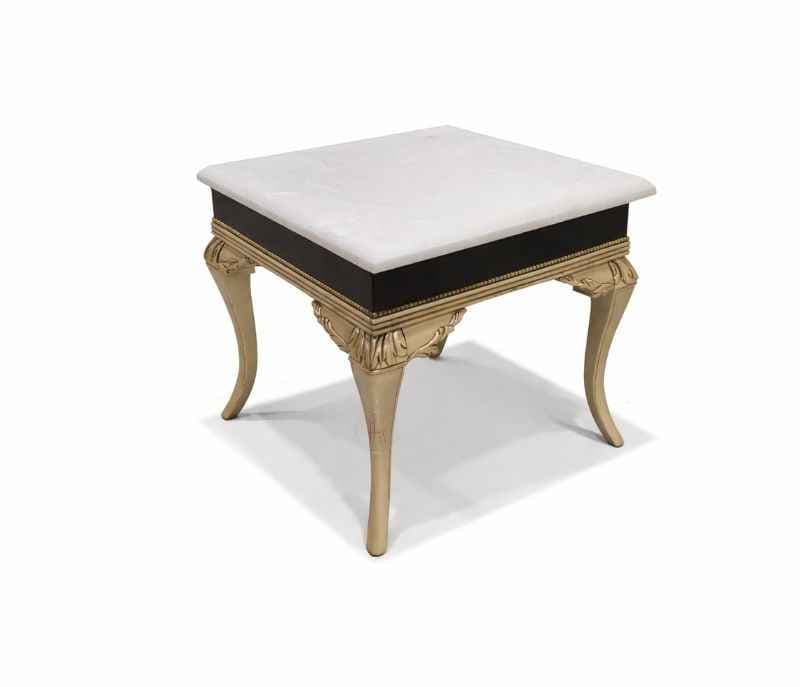 Image 4 for Novelty Side Table Marble With Marble Top And Metal Base (HYD OTD)