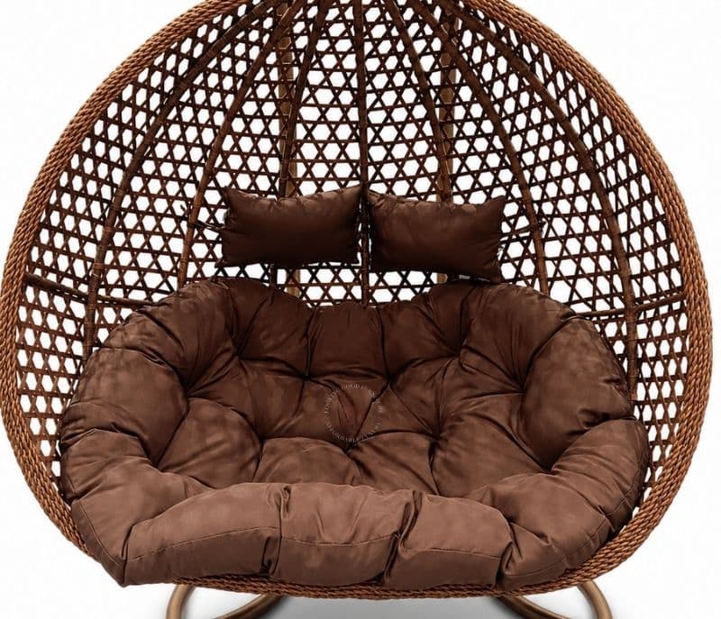 Image 5 for 2 seater Hanging swing premium handwoven heavy-duty metal frame (CP OTD)