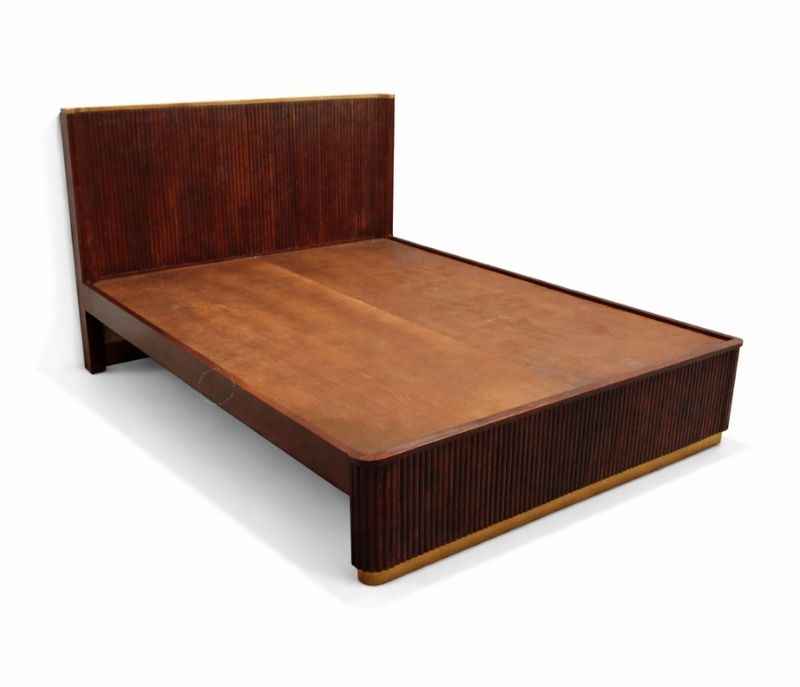 Image 9 for Fluted Queen Size Without Storage ( Acacia Wood, Brown)(EC)