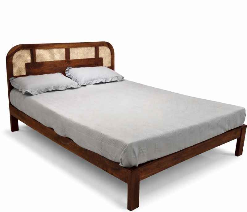 Image 6 for Surano King Sized Bed Without Storage (Solid Sheesham Wood, Brown) (HYD)(KORA)
