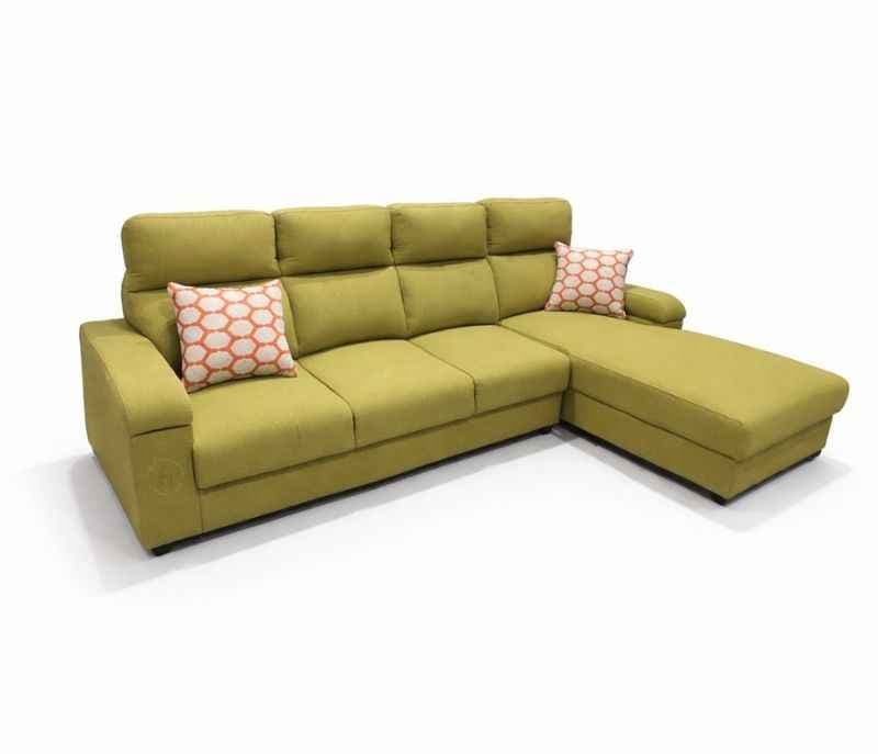 Image 4 for Greenland Modern Sofa 3+Lounger Cotton Linen (Green) (BTM)
