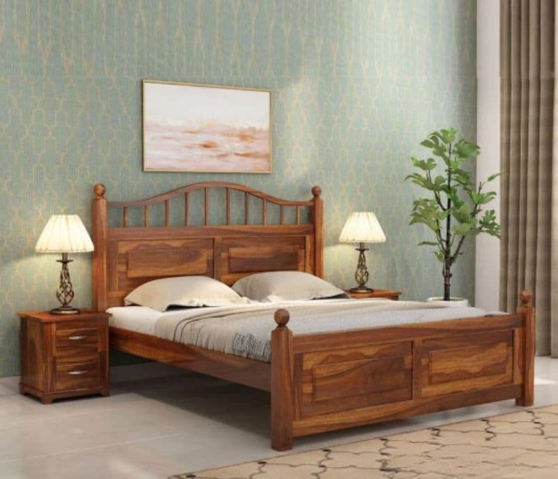 Image 5 for Bowie Sheesham Cot Premium Solid Sheesham Wood Honey Finish (SCV _PKU)