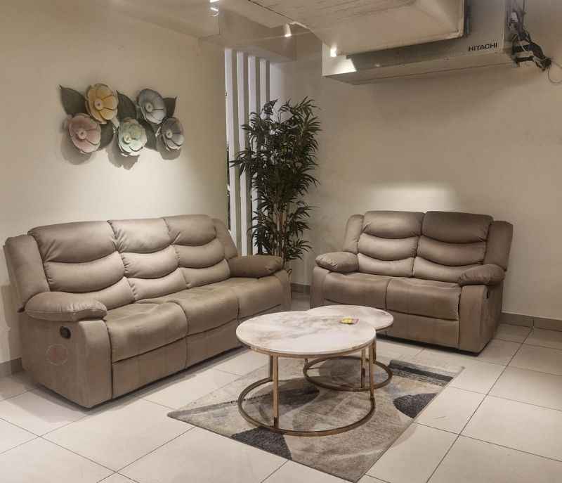 Image 2 for JHR195 - 59929 3+2 Manual Recliner Velvet Suede Fabric (SKN)