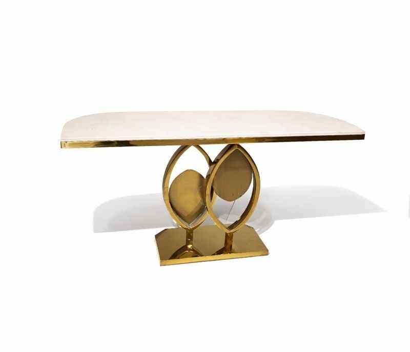Image 4 for Console 54 Marble Top PVD Gold Base (HYD)